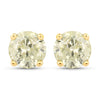 1.12 Carat Genuine LB Diamond 14K Yellow Gold Earrings