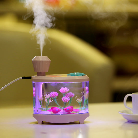 Tranquil AquaGlow - Mini Fish Tank Lamp & Humidifier Diffuser