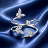 925 Sterling Silver Pavé Setting CZ White Gold Plated Ring 0.18cm for Women