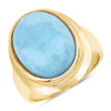 9.10 Carat Genuine Larimar .925 Sterling Silver Ring
