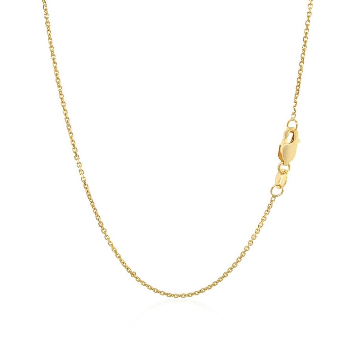 Cadena de cable de oro amarillo de 10k de 1.1mm