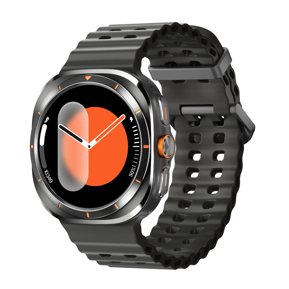 Reloj inteligente Gulaxy Watch Ultra 47 mm 2025 con monitor de frecuencia cardíaca, monitor de sueño y actividad física, de titanio con correas color azul marino. 