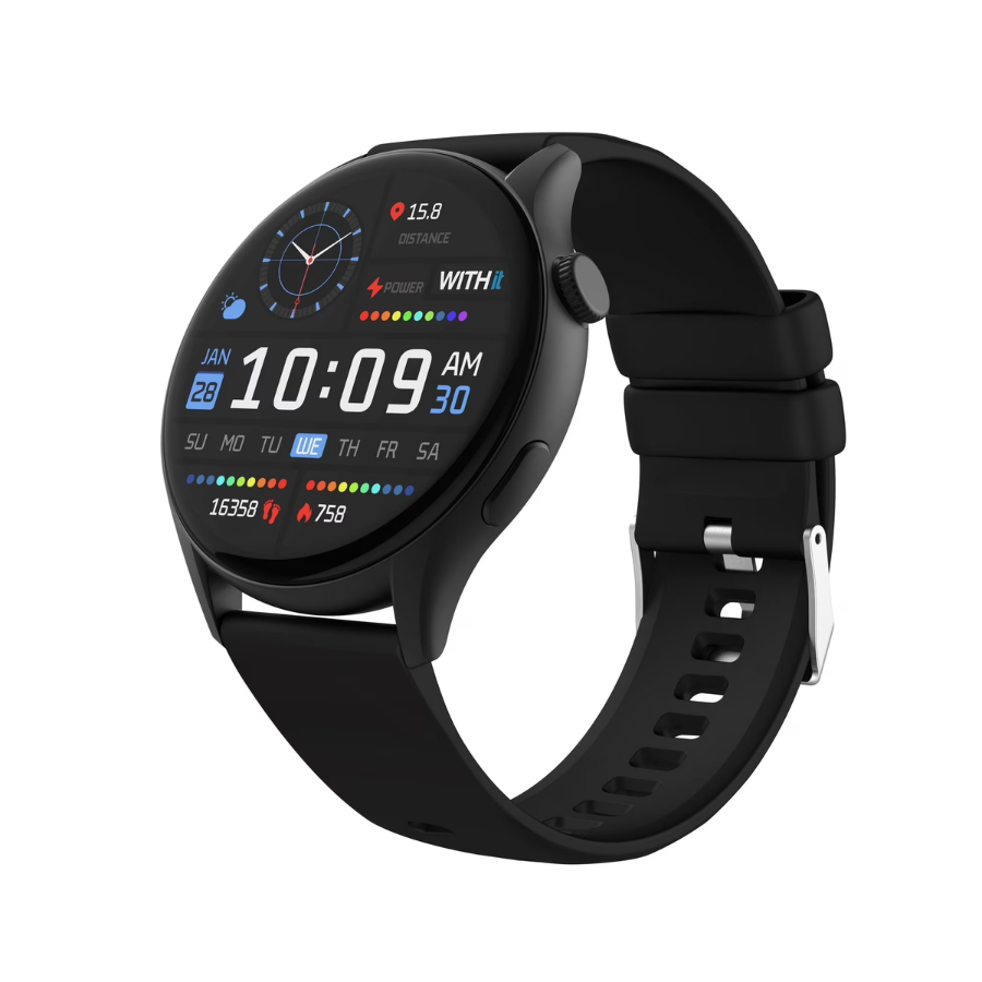 Смарт-часы WITHit Deca (42-9000BKBKW) AMOLED 1.43", черные (НОВЫЕ)