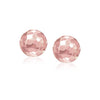 14k Rose Gold Round Faceted Style Stud Earrings
