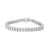 .925 Sterling Silver 1/4 Cttw Miracle Set Diamond and Bead Link 7.25