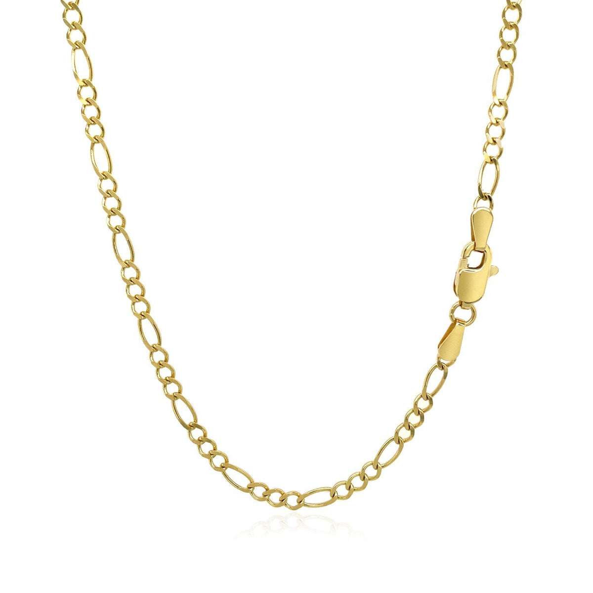 Cadena Fígaro de oro amarillo macizo de 10k y 3.0mm