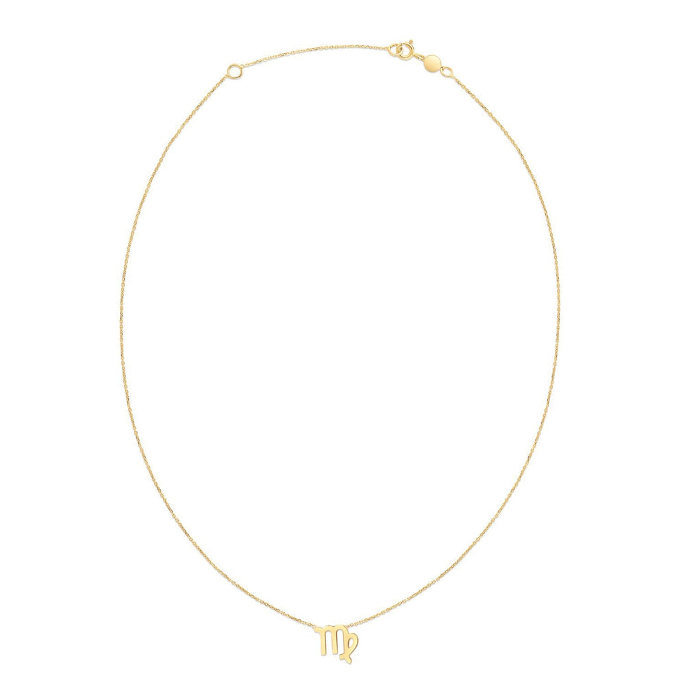 14K Yellow Gold Virgo Necklace