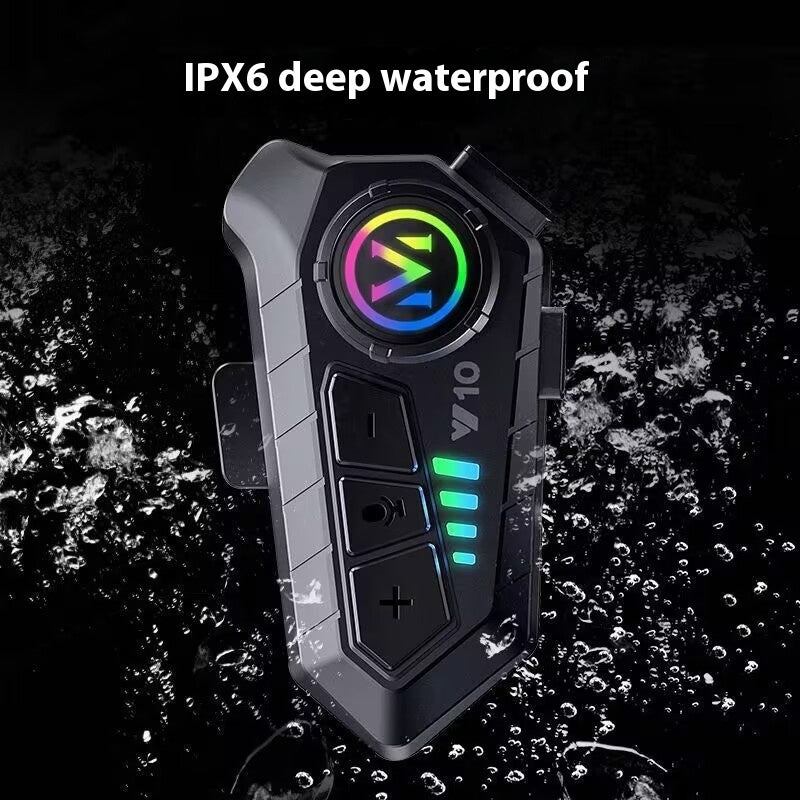 Helmet Attachable Bluetooth Headset Intercom Built-in Integrated Waterproof Motorcycle Take-out Rider Full Face Helmet Half Helmet High Sound Quality