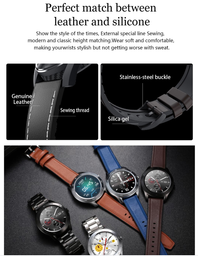 Round Smartwatch with Bluetooth Calling - Heart & Health Monitoring - Waterproof Design