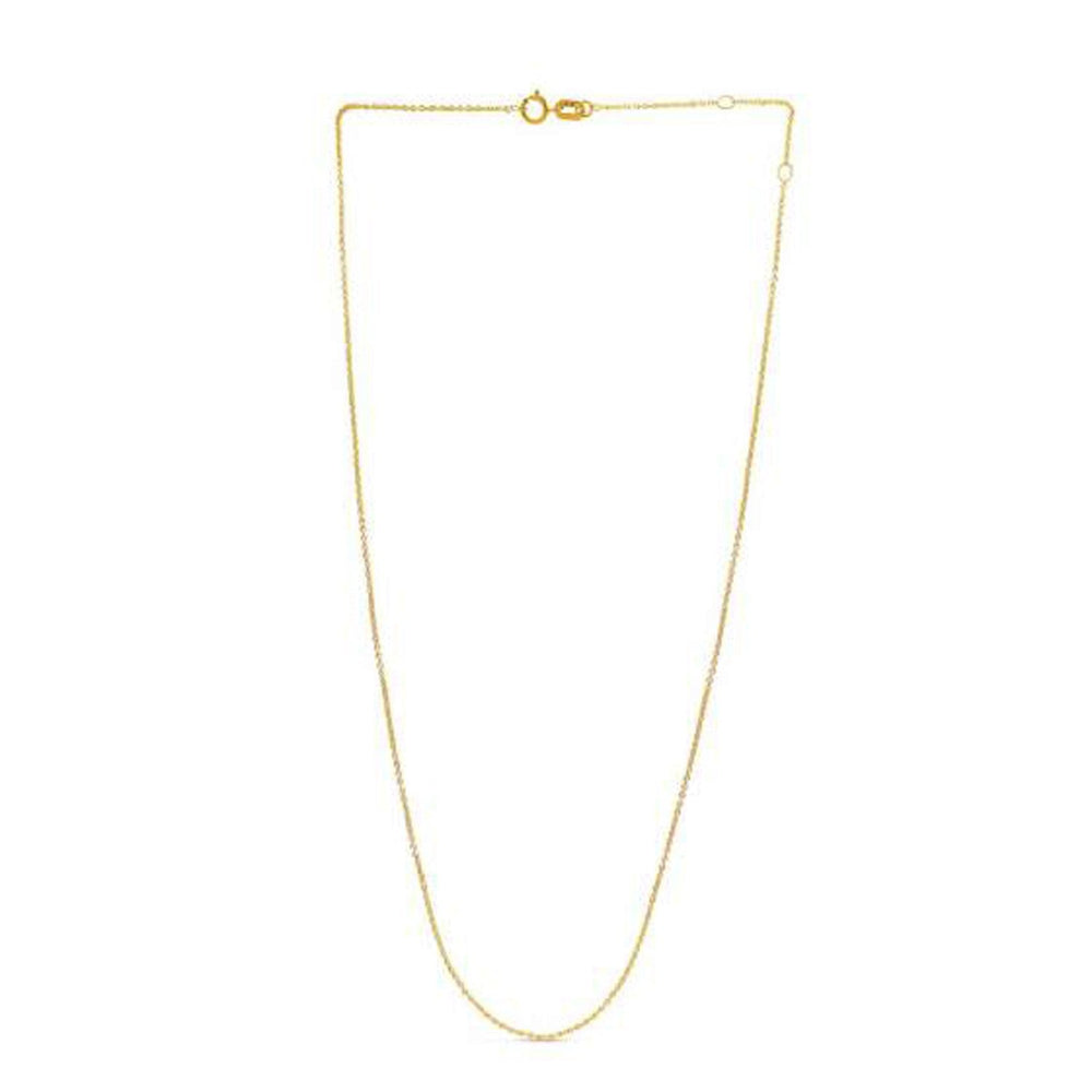 Adjustable Cable Chain in 14k Yellow Gold (0.97 mm)