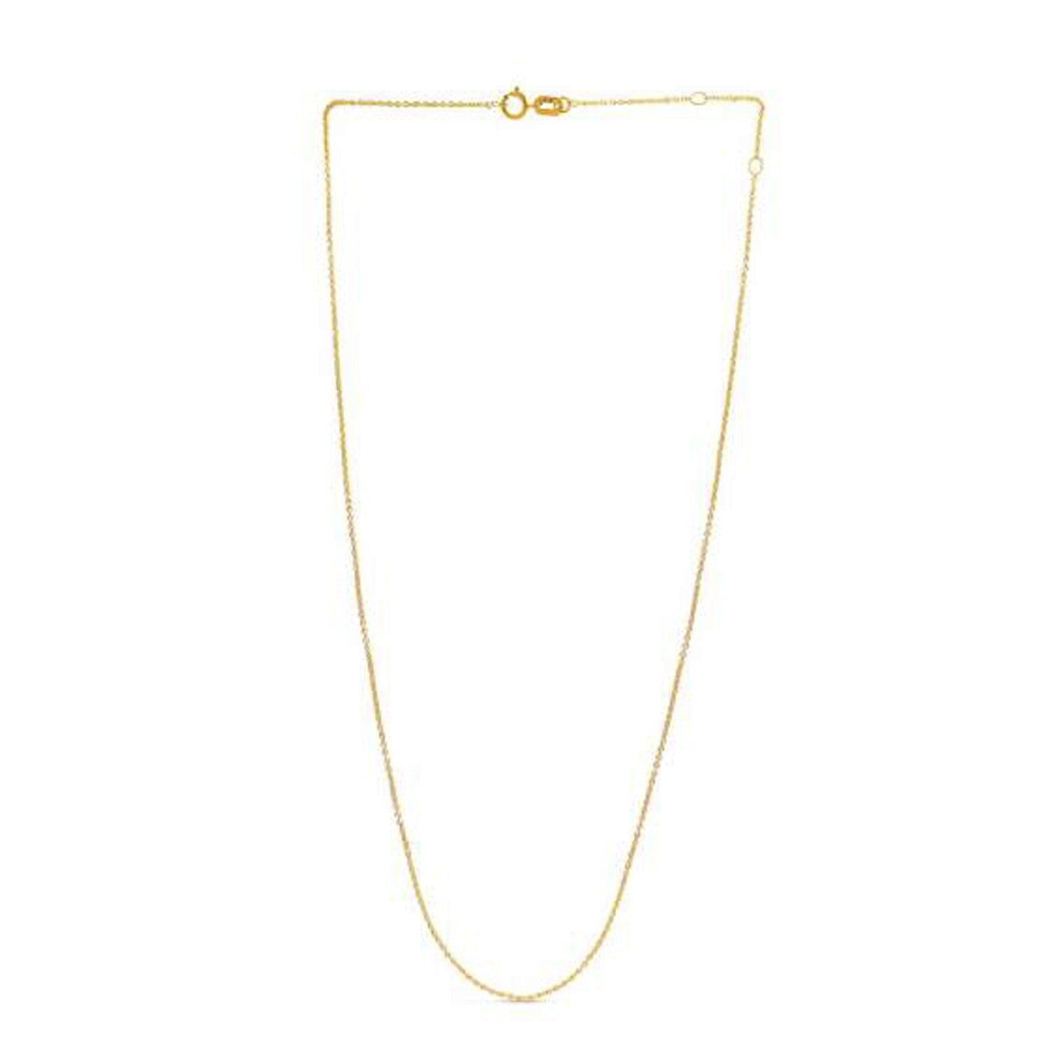Cadena ajustable de cable en oro amarillo de 14k (0.97 mm)