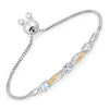 0.74 Carat Genuine Aquamarine and White Sapphire .925 Sterling Silver Bracelet