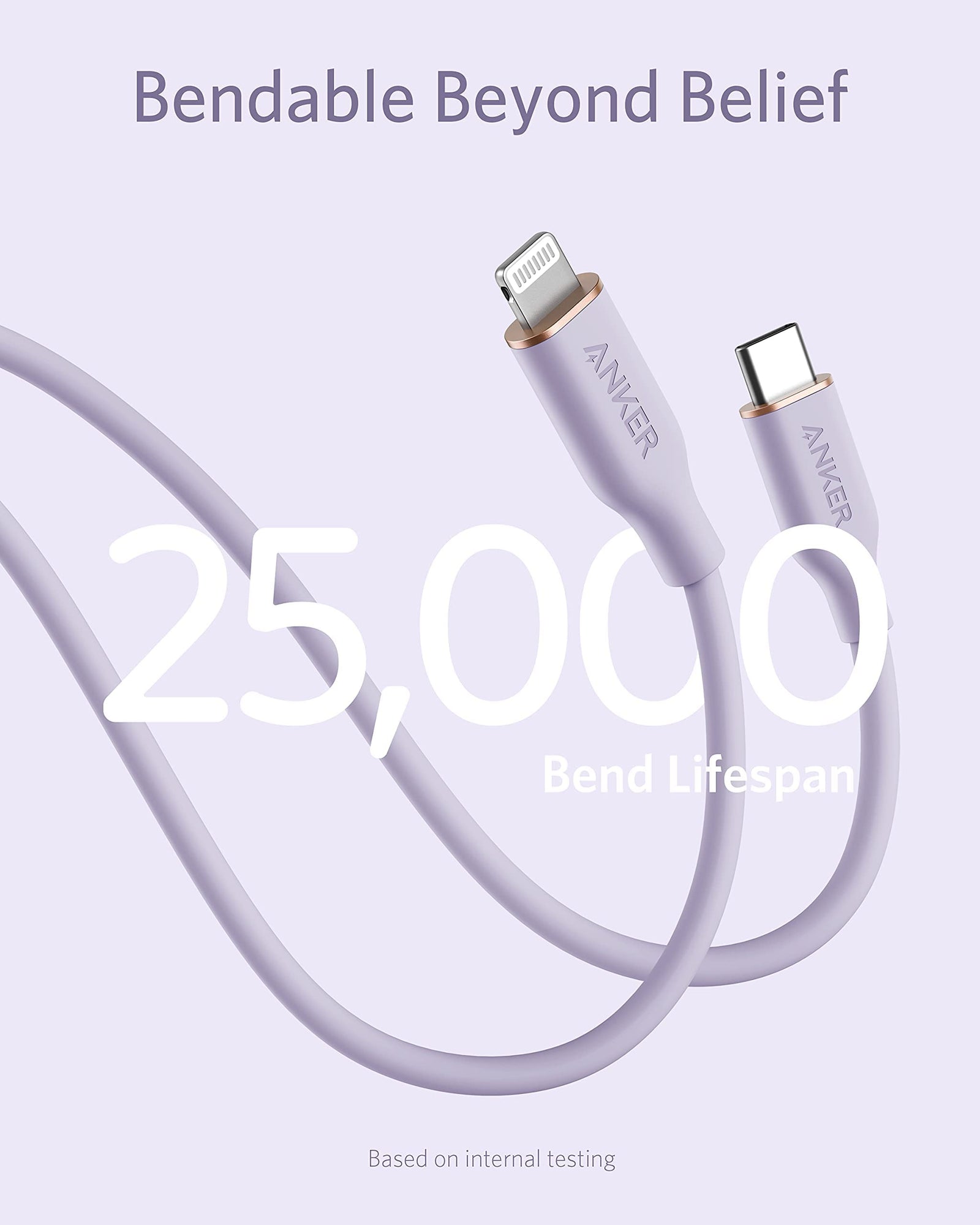 Cable Anker <b>641</b> USB-C a Lightning (Flow, silicona)