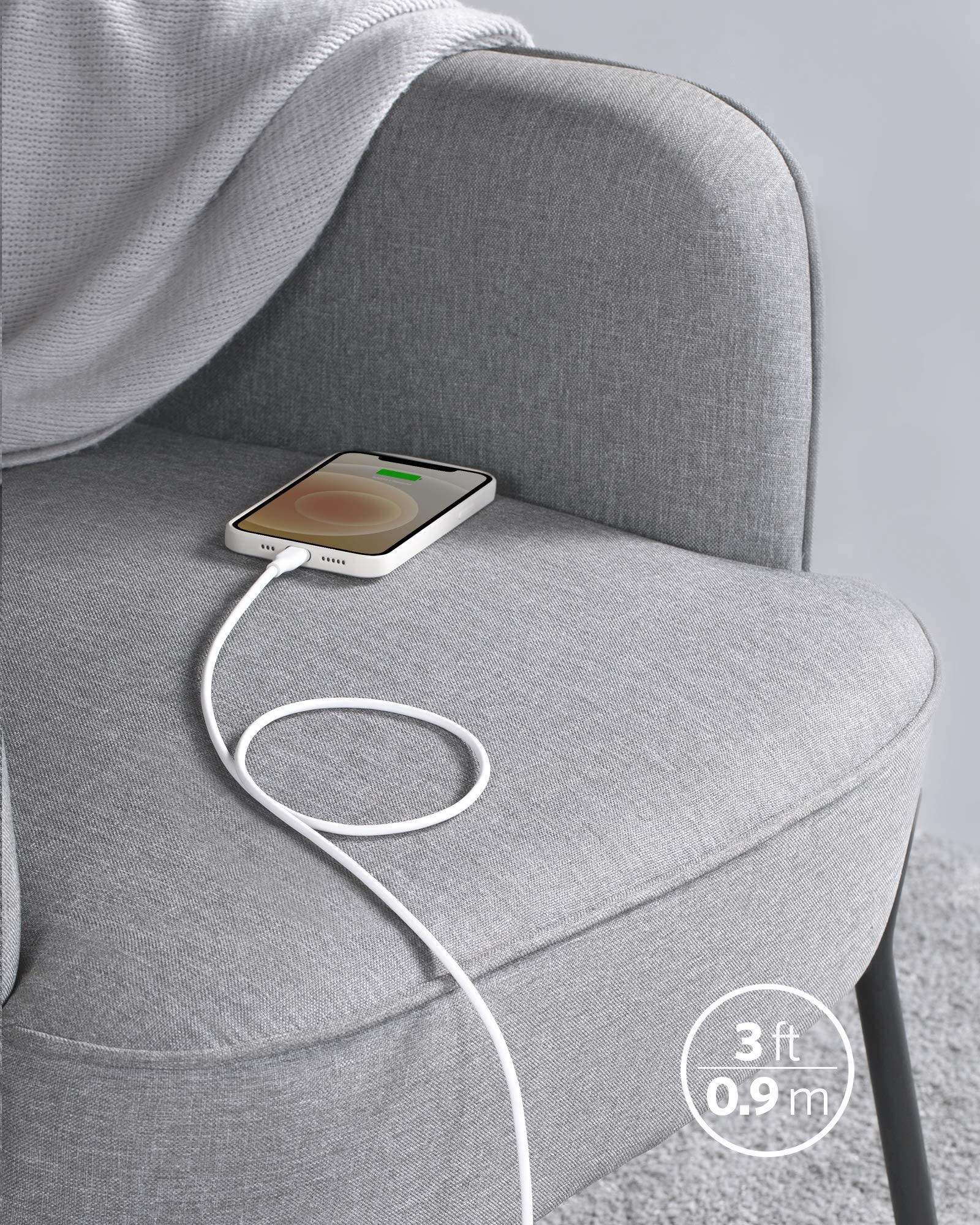 Cable Anker <b>641</b> USB-C a Lightning (Flow, silicona)