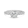 14K White Gold 3 1/5 Cttw Lab Grown Diamond Vintage Style Engagement Ring - Size 7