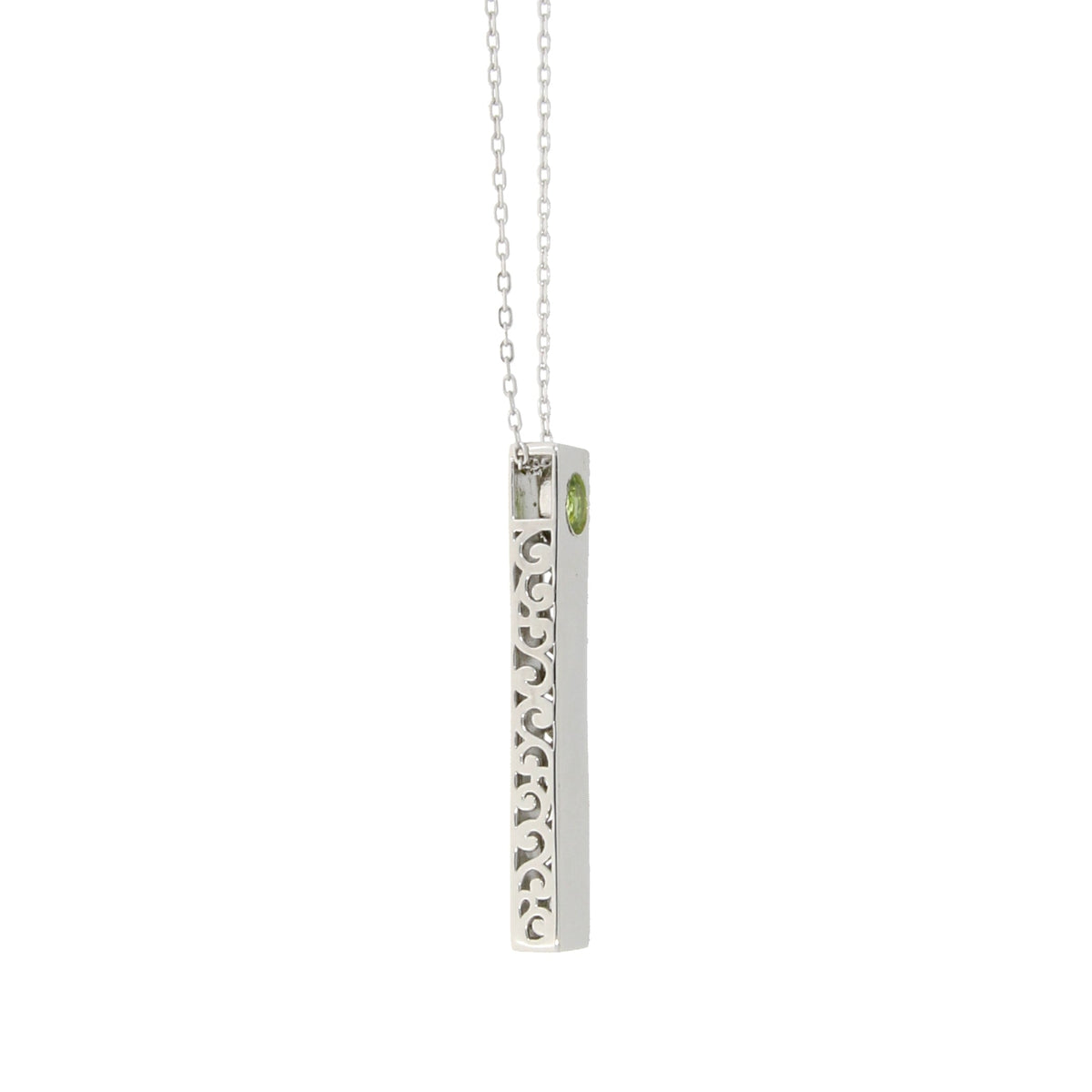 Colgantes de moda de peridoto auténtico de plata de ley