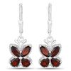 2.60 Carat Genuine Garnet .925 Sterling Silver Earrings