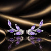 925 Sterling Silver Earrings with CZ and Oxidized Finish - 1.3*0.6cm