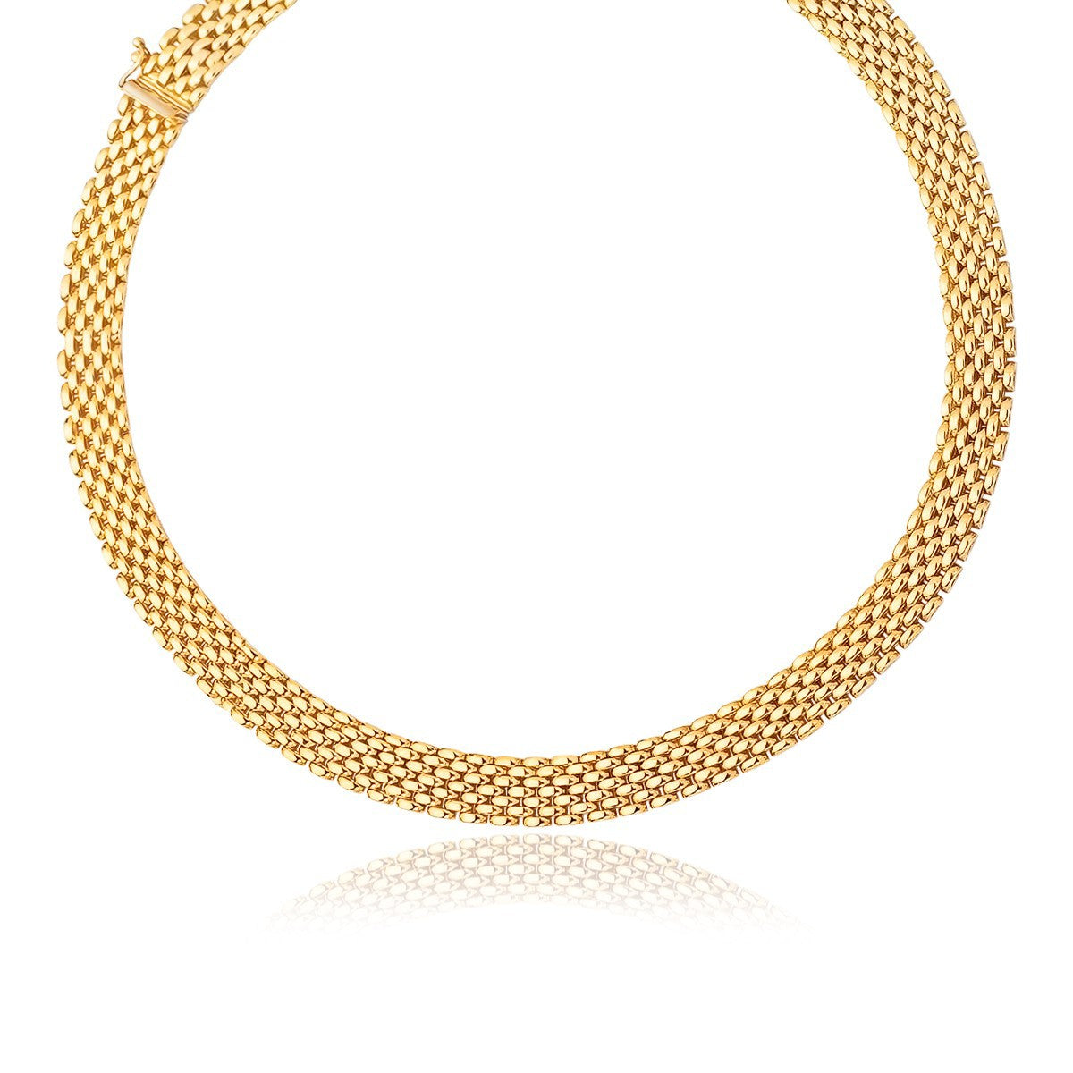 Gargantilla de Oro Amarillo de 14k Flexible Panther de 9.0mm