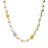 14K Yellow Gold Citrine, Amethyst, and Baroque Pearl Strand Necklace - 18
