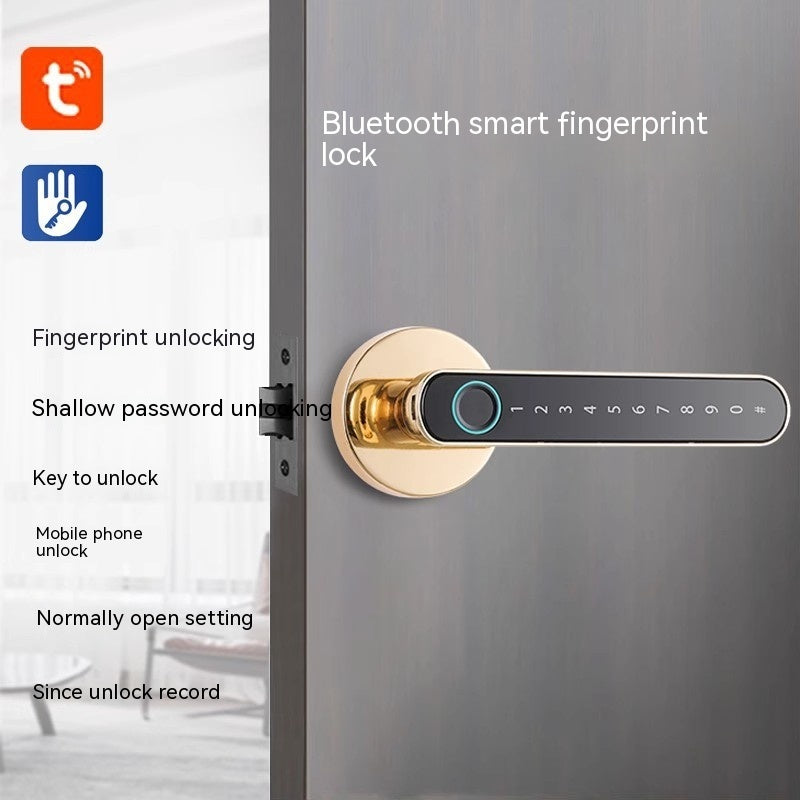 Punch-free Fingerprint Lock Household Wooden Door Smart Lock