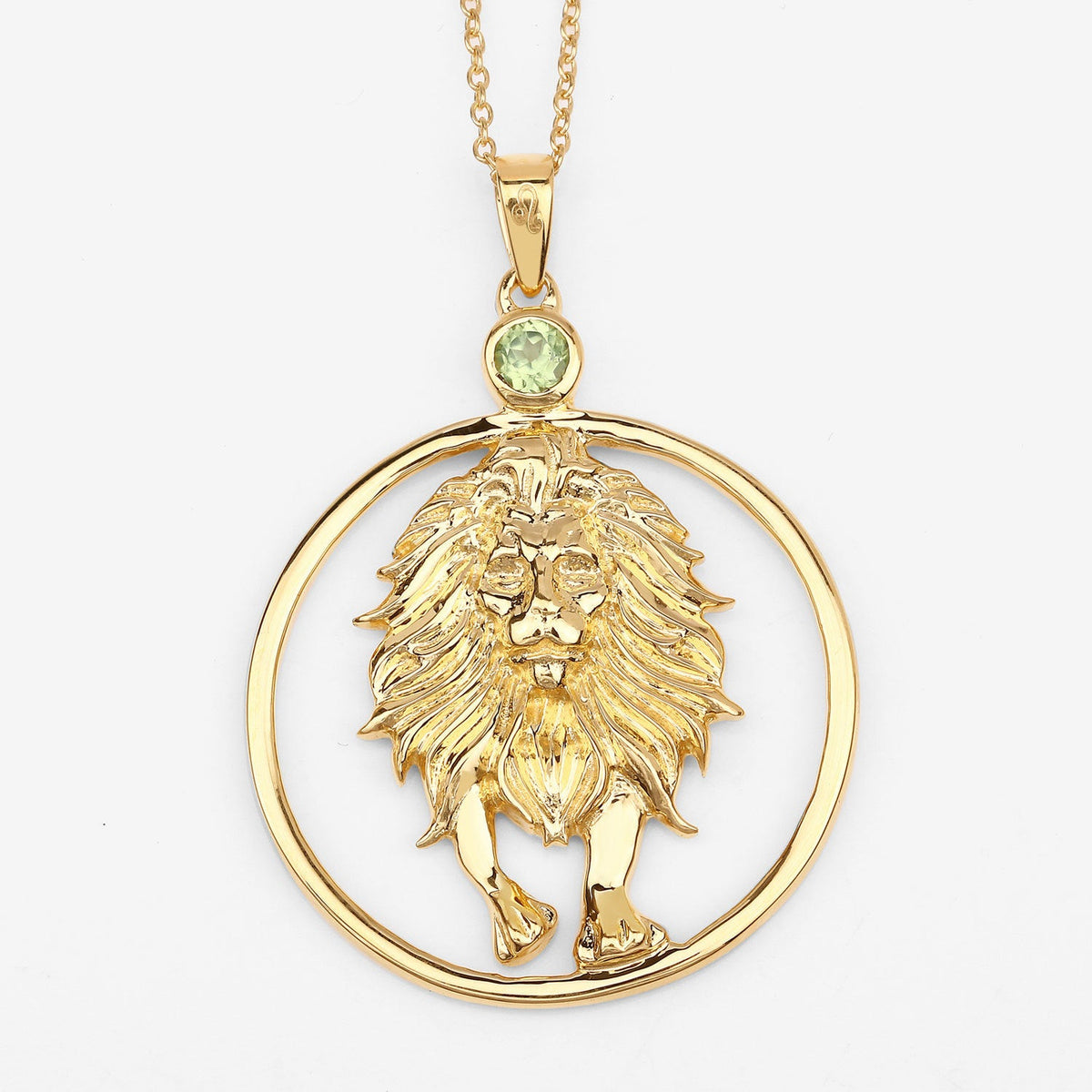 Colgante de plata de ley .925 con peridoto auténtico de 0,24 quilates