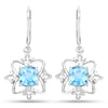 5.30 Carat Genuine Swiss Blue Topaz .925 Sterling Silver Earrings