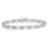 .925 Sterling Silver 1-1/2 Cttw Diamond Cluster X Link 7