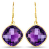 24.60 Carat Genuine Amethyst .925 Sterling Silver Earrings