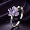 925 Sterling Silver Pavé Set CZ Enamel White Gold Plated Nano Opal Pendant Ring