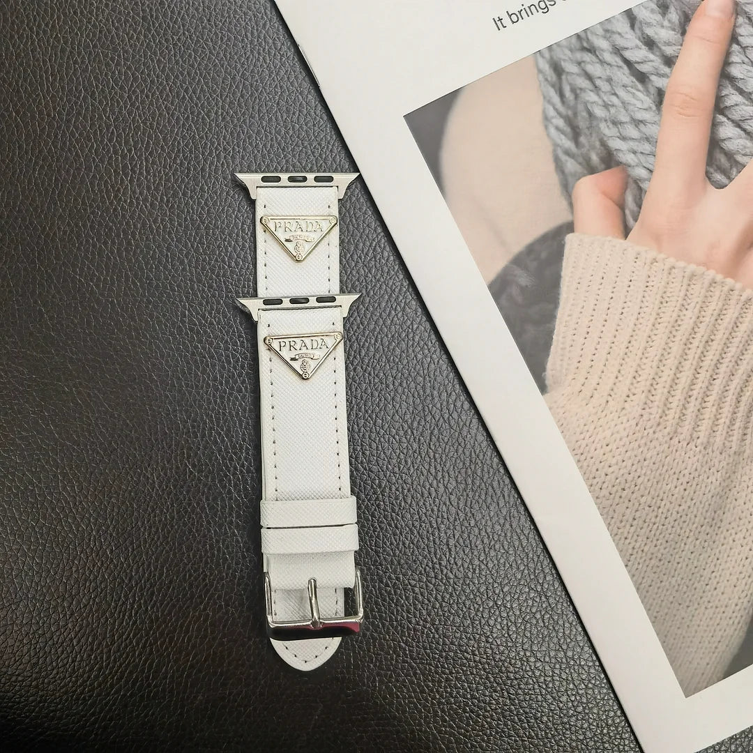 Ремешок для Apple Watch из кожи с монограммой "Двойной треугольник"