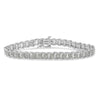 10k White Gold 2 cttw Diamond Fan-Shaped Link Tennis Bracelet (I-J Clarity, I3 Color) - Size 7.25