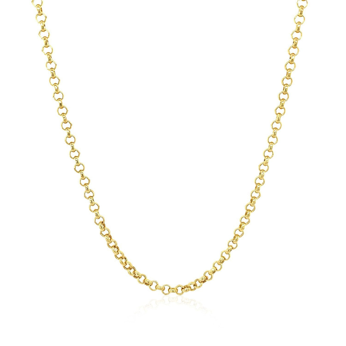 Cadena Rolo de Oro Amarillo de 14k y 2.3mm