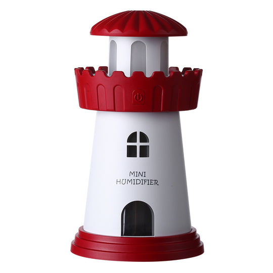 Lighthouse Humidifier Mini Night Light Mute Desktop Air USB Humidifier Creative Gift