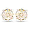 14K Yellow Gold Plated 2.70 Carat Genuine Ethiopian Opal .925 Sterling Silver Earrings