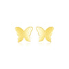 14k Yellow Gold Polished Butterfly Earrings