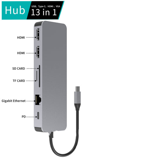 USB C Hub Hub Gigabit Ethernet Port Docking Station