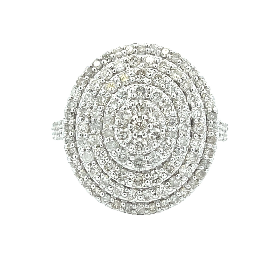Genuine 1.50ct Diamond Ring 14KT White Gold