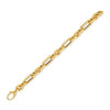 14k Yellow Gold Italian Alternating Paperclip Oval Links Bracelet (9.30 mm)