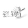14K White Gold 1/2 Cttw Round Lab Grown Diamond Solitaire Stud Earrings