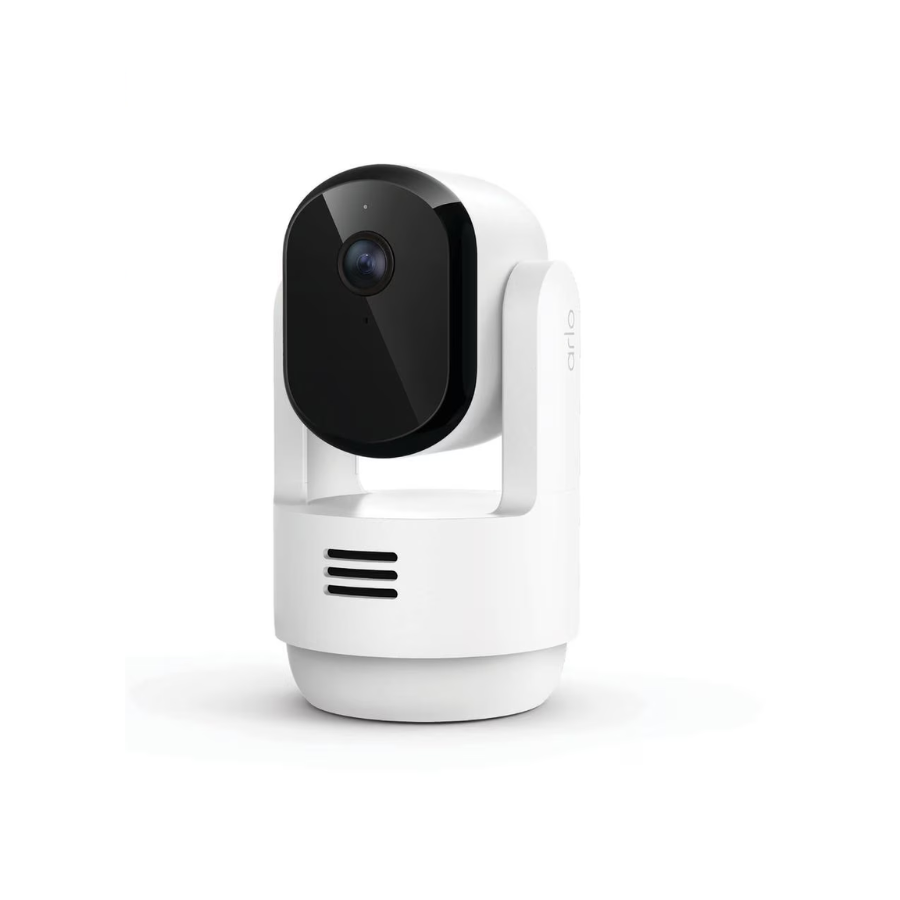 Arlo (VMC2073-1WMNAS) Cámara de seguridad inteligente con movimiento horizontal y vertical para interiores Essential (2025) Blanca (NUEVA)