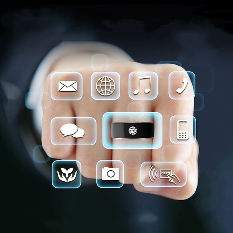 Смарт-кольцо с двумя чипами NFC — вечная зарядка — простое подключение и стильный ромбовидный дизайн 