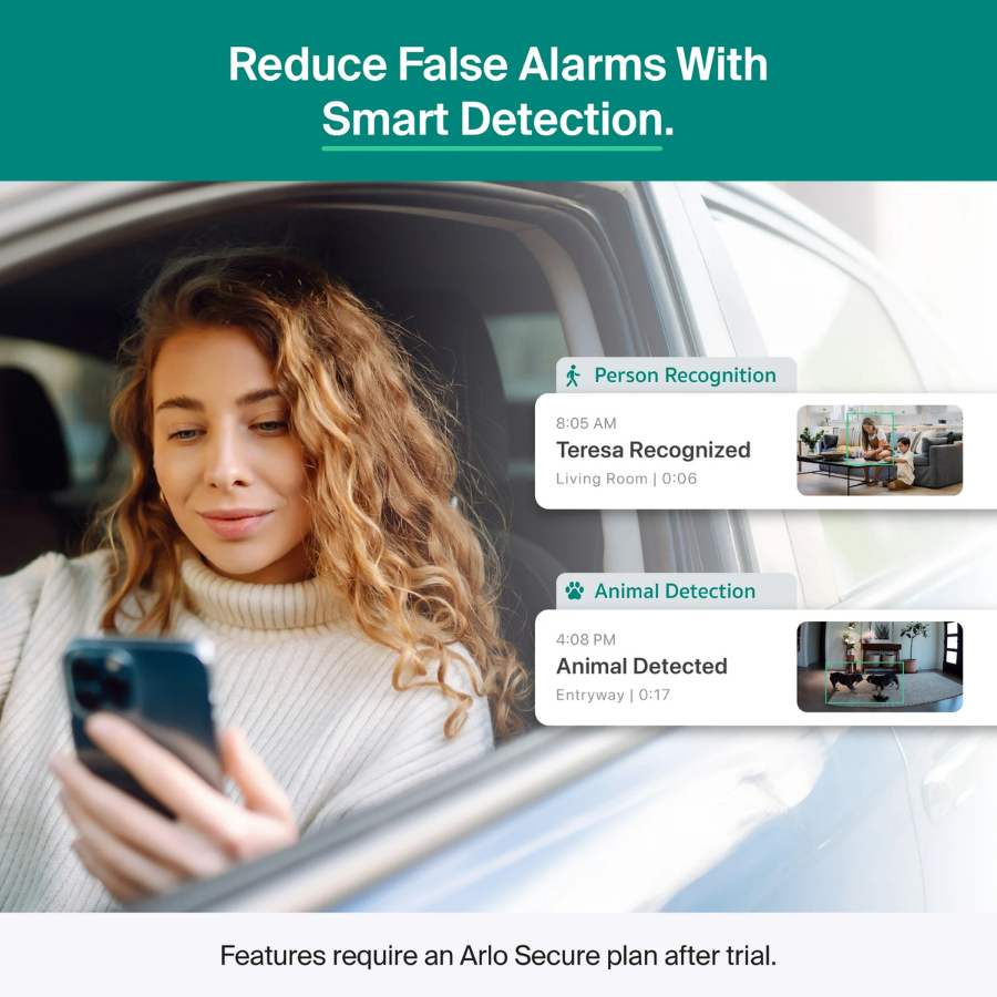 Arlo (VMC3070-100NAS) Essential Indoor Security Camera 3-го поколения (2025), белый (НОВИНКА)