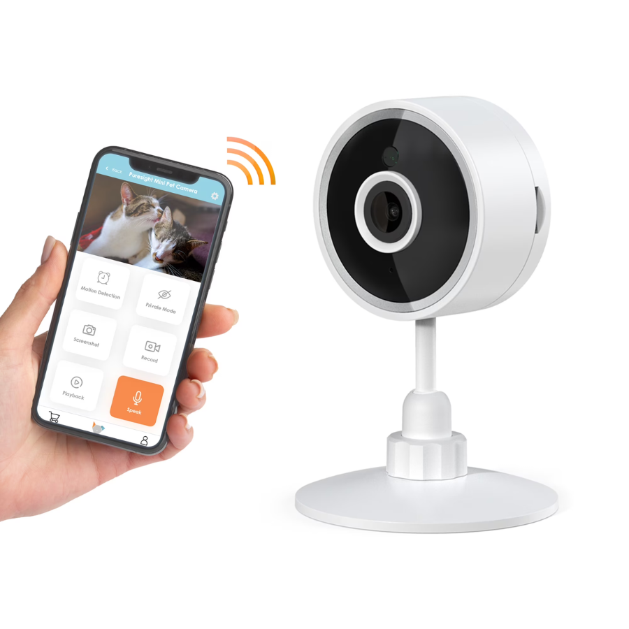 Instachew PurrSight Mini (IC137W) Pet Camera, Indoor Security Camera White (NEW