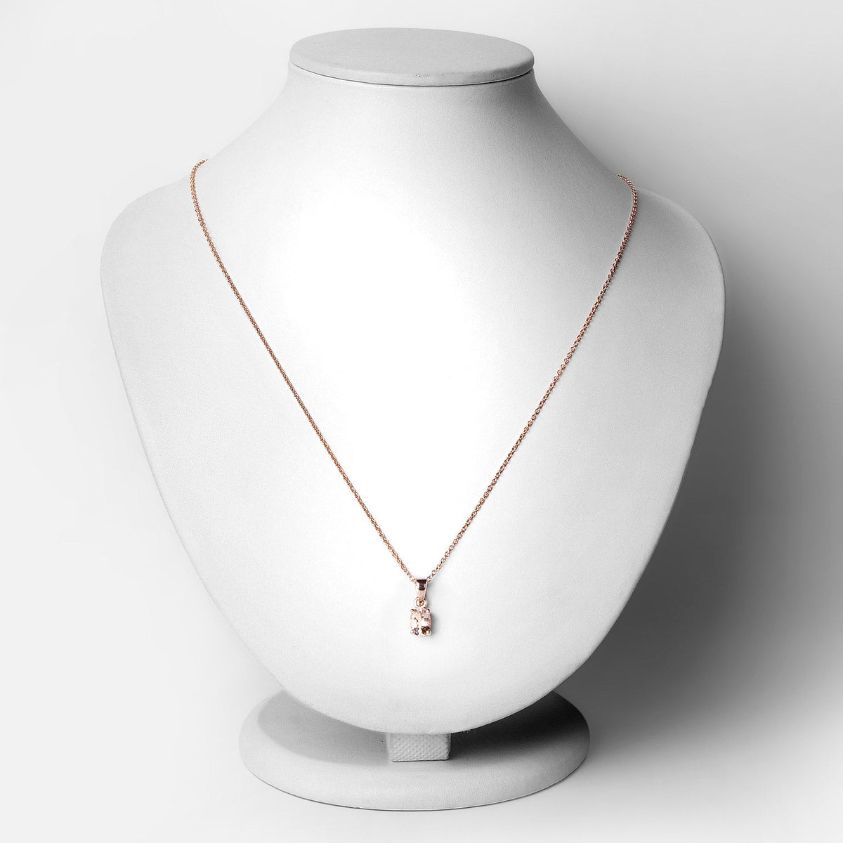 0.70 Carat Genuine Morganite .925 Sterling Silver Pendant - image 2 of 13