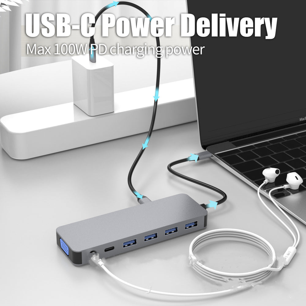 USB C Hub Hub Gigabit Ethernet Port Docking Station