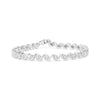 .925 Sterling Silver 1/2 Cttw Round Diamond Halo S-Link Bracelet (I-J Color, I2-I3 Clarity) - 7.25