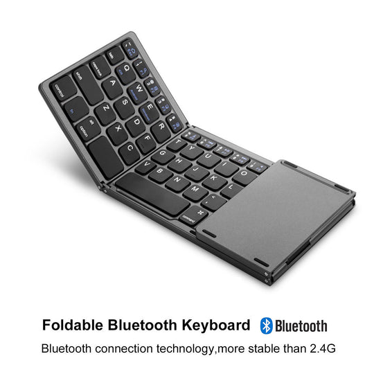 Mini Tri-fold Bluetooth Keyboard For Mobile Phone Computer Portable Wireless Thin Touch Universal