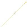 14k Yellow Gold 5 1/2 inch Childrens Bracelet with Cross