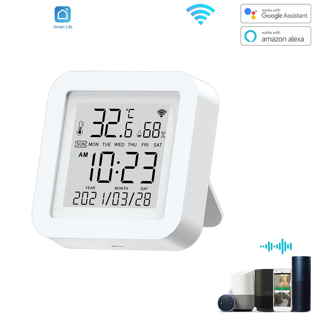 WIFI Temperature & Humidity Sensor For Smart Home Smart Life Thermometer With Display Support Alexa Google Assistant